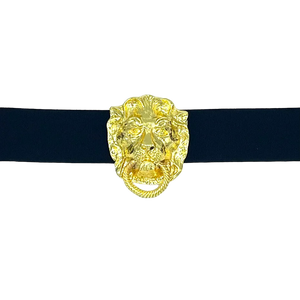 Lion Head Garland Belt Buckle