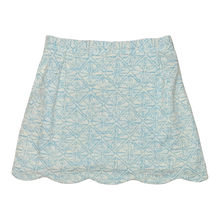 Load image into Gallery viewer, Seabrook Island Scalloped Skirt- Beach Glass Blue Jacquard