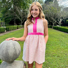 Load image into Gallery viewer, Eliza Dress- Palm Beach Pink Jacquard