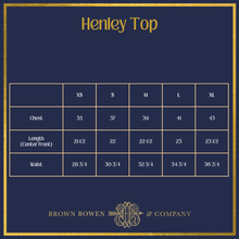 Load image into Gallery viewer, Women's Henley Top - Nantucket Navy