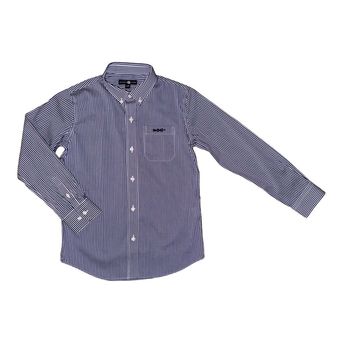 Bowen Arrow Button Down – Bulls Bay Blue Sport Shirt – Brown Bowen