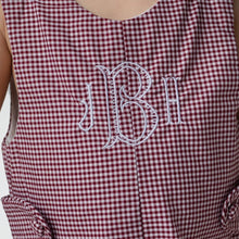 Load image into Gallery viewer, Close up of monogram on James Island John John in Gadsden Garnet