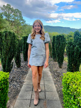 Load image into Gallery viewer, Seabrook Island Scalloped Skirt- Nantucket Navy Tweed