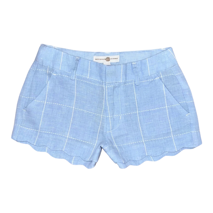 Sandlapper Scalloped Shorts – Palmetto Bluff Blue Linen