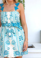 Load image into Gallery viewer, Chloe Paisley Stripe Mini Dress
