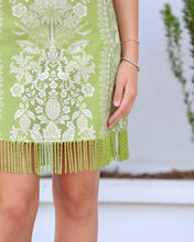 Load image into Gallery viewer, Parker Green Ivory Lace Floral Mini Dress