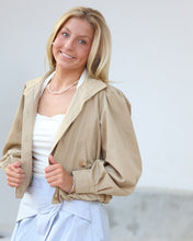 Load image into Gallery viewer, Estero Gathered Sleeve Bomber Jacket
