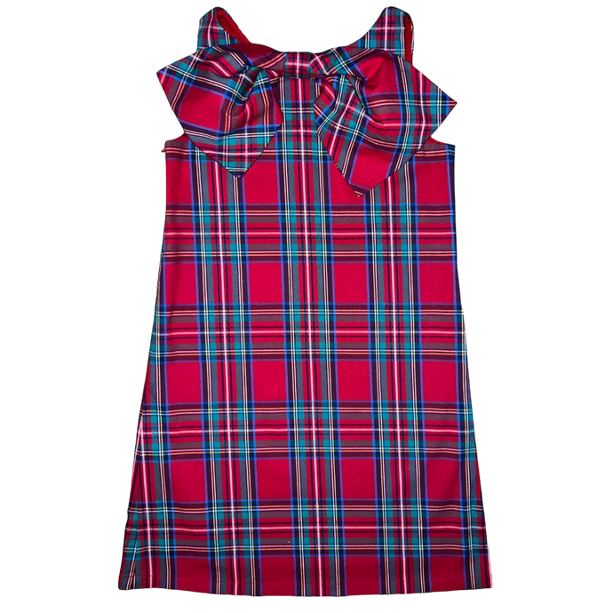 Lolli Bow Back Dress- Tybee Tartan Plaid