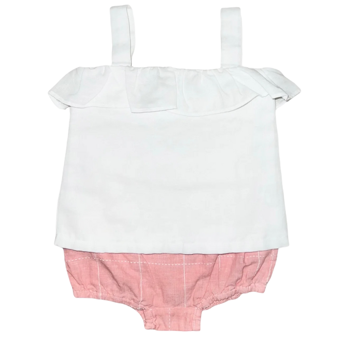 Millie Ruffle Bloomer Set – Shem Creek Shrimp Linen