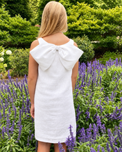 Load image into Gallery viewer, Lolli Bow Back Dress – Wentworth White Linen