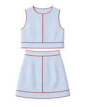 Load image into Gallery viewer, Emmy Set- Blue Gingham &amp; Red