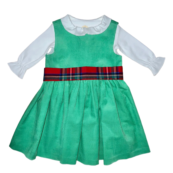 Anna Twirl Dress- Seagrass Green Corduroy