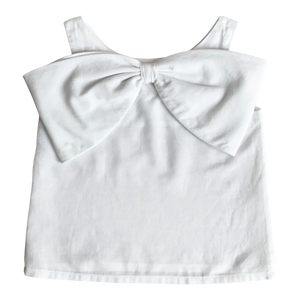 Lolli Bow Back Top – Wentworth White Linen