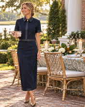 Load image into Gallery viewer, Anna Cate- Navy Suede Set