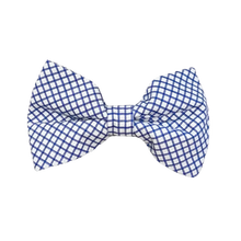 Load image into Gallery viewer, Boys Bowentie – Battery Blue Windowpane