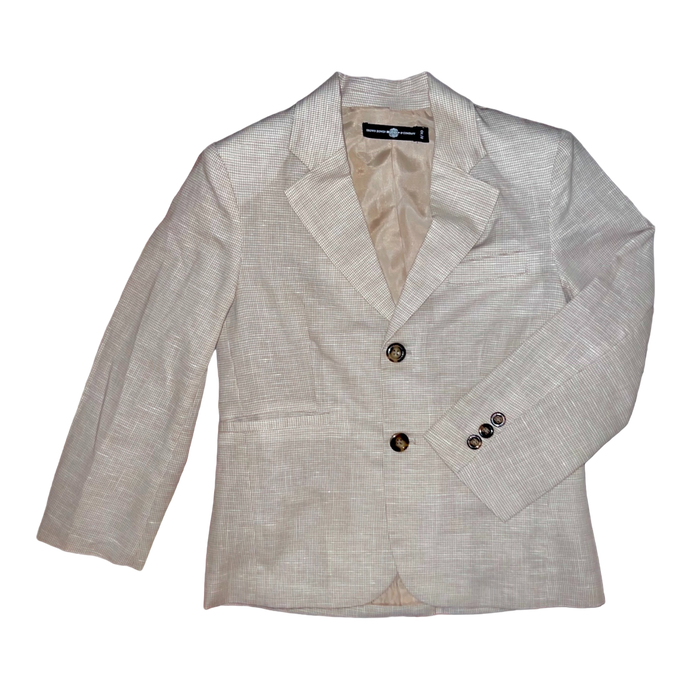 The Gentleman's Jacket- Kiawah Khaki Houndstooth Linen