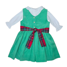 Load image into Gallery viewer, Anna Twirl Dress- Seagrass Green Corduroy