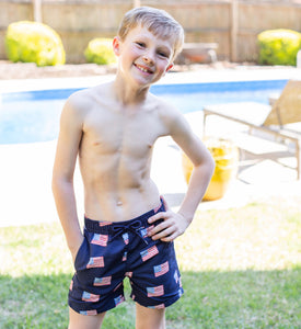 Sullivan Swim Shorts - Starfish and Stripes