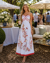 Load image into Gallery viewer, Hayden Seascape Floral Strapless Midi