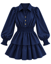 Load image into Gallery viewer, Caroline Dress- Nantucket Navy