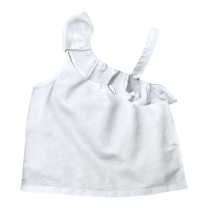 Millie Ruffle Top – Wentworth White Linen