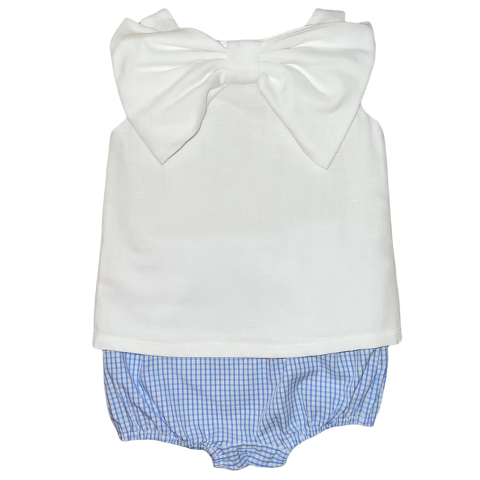 Lolli Bow Back Bloomer Set – South of Broad Blue