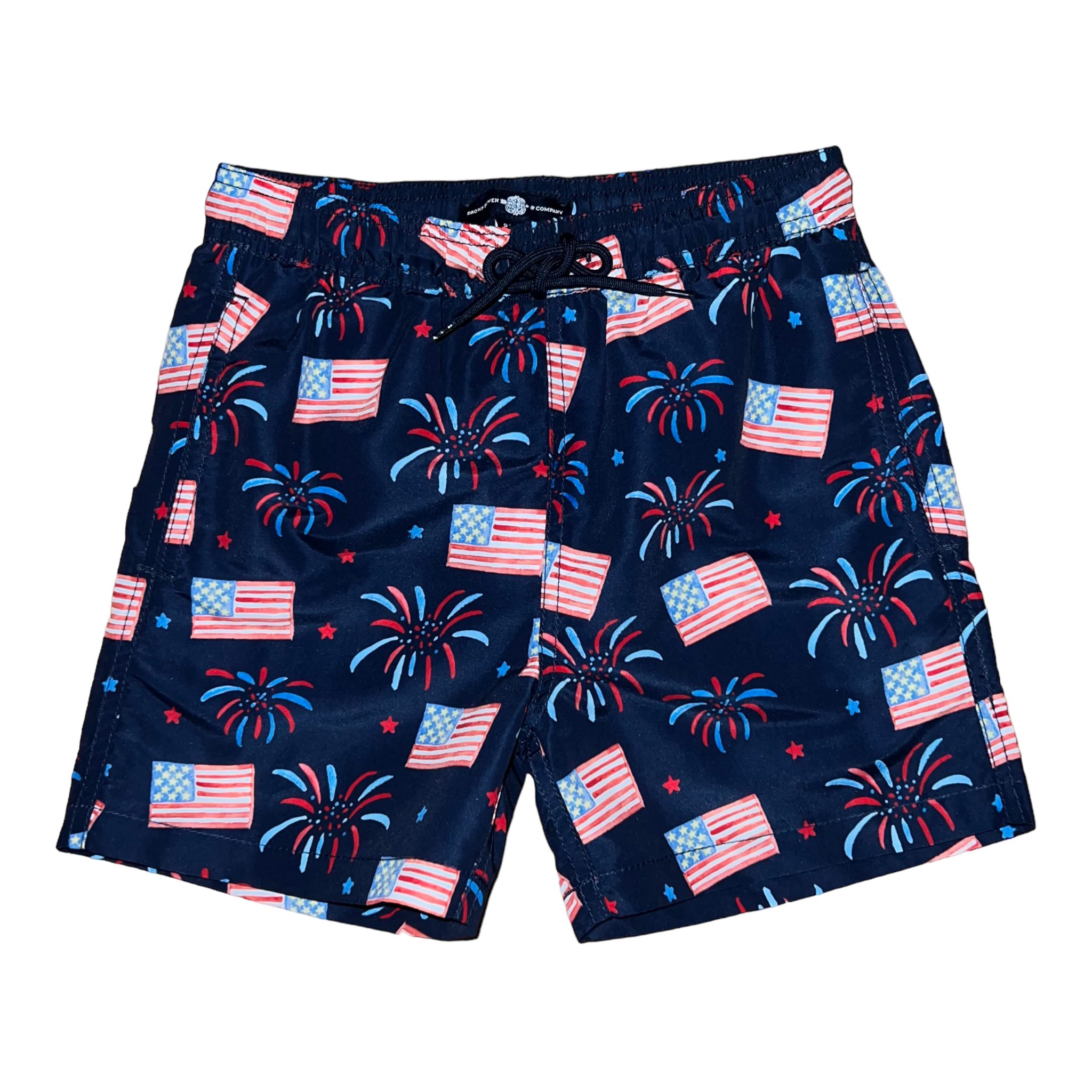 Mens Sullivan Swim Shorts - Flags & Fireworks – Brown Bowen
