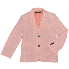 Load image into Gallery viewer, The Gentleman's Jacket- Carolina Coral Seersucker