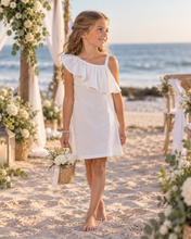 Load image into Gallery viewer, Millie Ruffle Dress – Wentworth White Linen