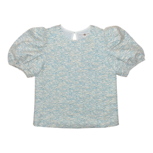 Load image into Gallery viewer, Tillie Top 2.0- Beach Glass Blue Jacquard