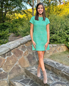 Mimi Dress- Emerald Isle Boucl Tweed Brown Bowen and Company Mimi Dress- Emerald Isle Boucl Tweed Brown Bowen and Company