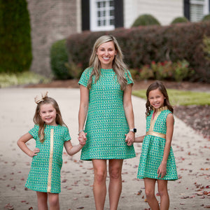 Eliza Dress- Emerald Isle Tweed