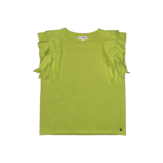 Women's Ella Sweater- Charles Town Chartreuse