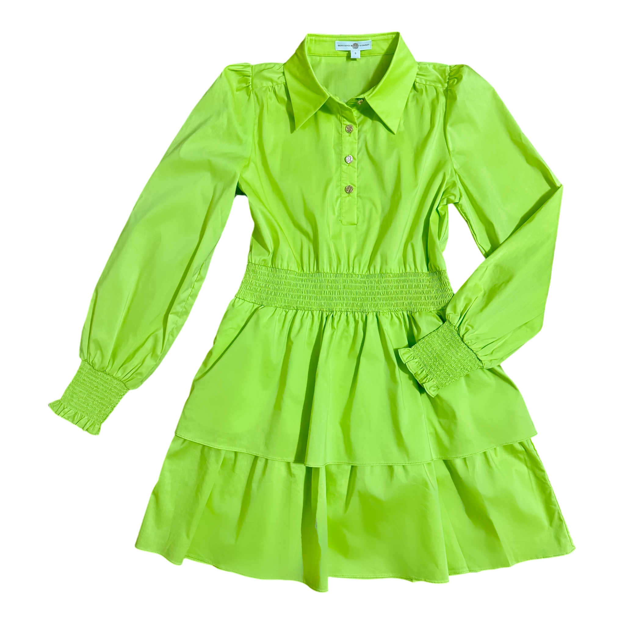 Women's Caroline Dress Charles Town Chartreuse Brown Bowen and Company Women's Caroline Dress Charles Town Chartreuse Brown Bowen and Company