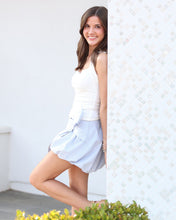 Load image into Gallery viewer, Nyomi Striped Bow Detail Faux Wrap Mini Skirt