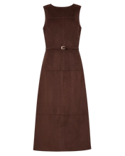 Load image into Gallery viewer, Frankie Faux Suede Belted Midi Dress