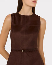 Load image into Gallery viewer, Frankie Faux Suede Belted Midi Dress