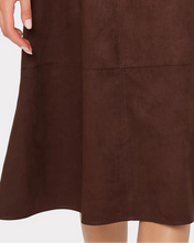 Load image into Gallery viewer, Frankie Faux Suede Belted Midi Dress