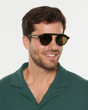 Load image into Gallery viewer, Man wearing sunglasses and a green polo shirt against a plain background