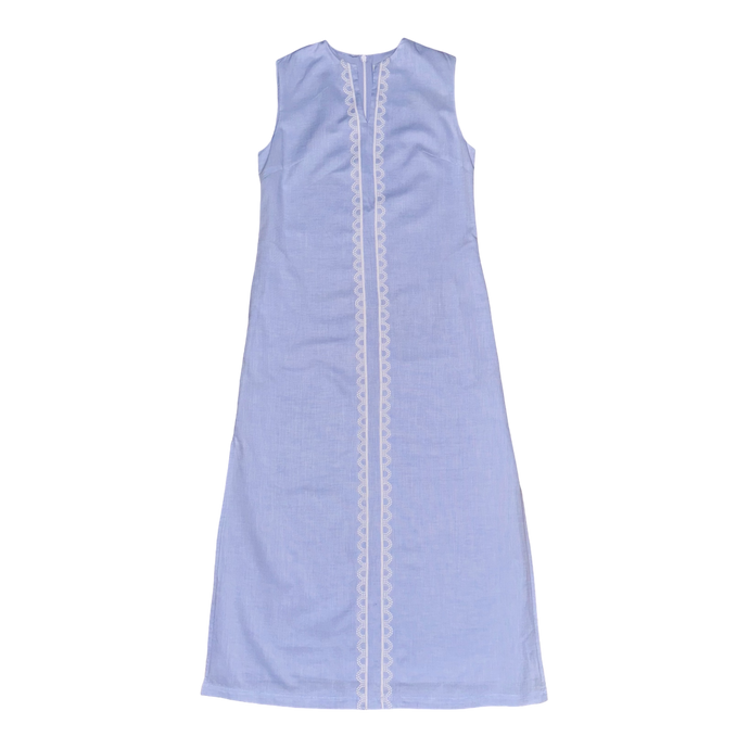 Kate Caftan Dress – Bluffton Blue Linen