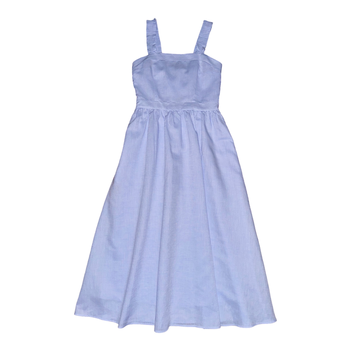 Claire Dress (Girls) – Bluffton Blue Linen