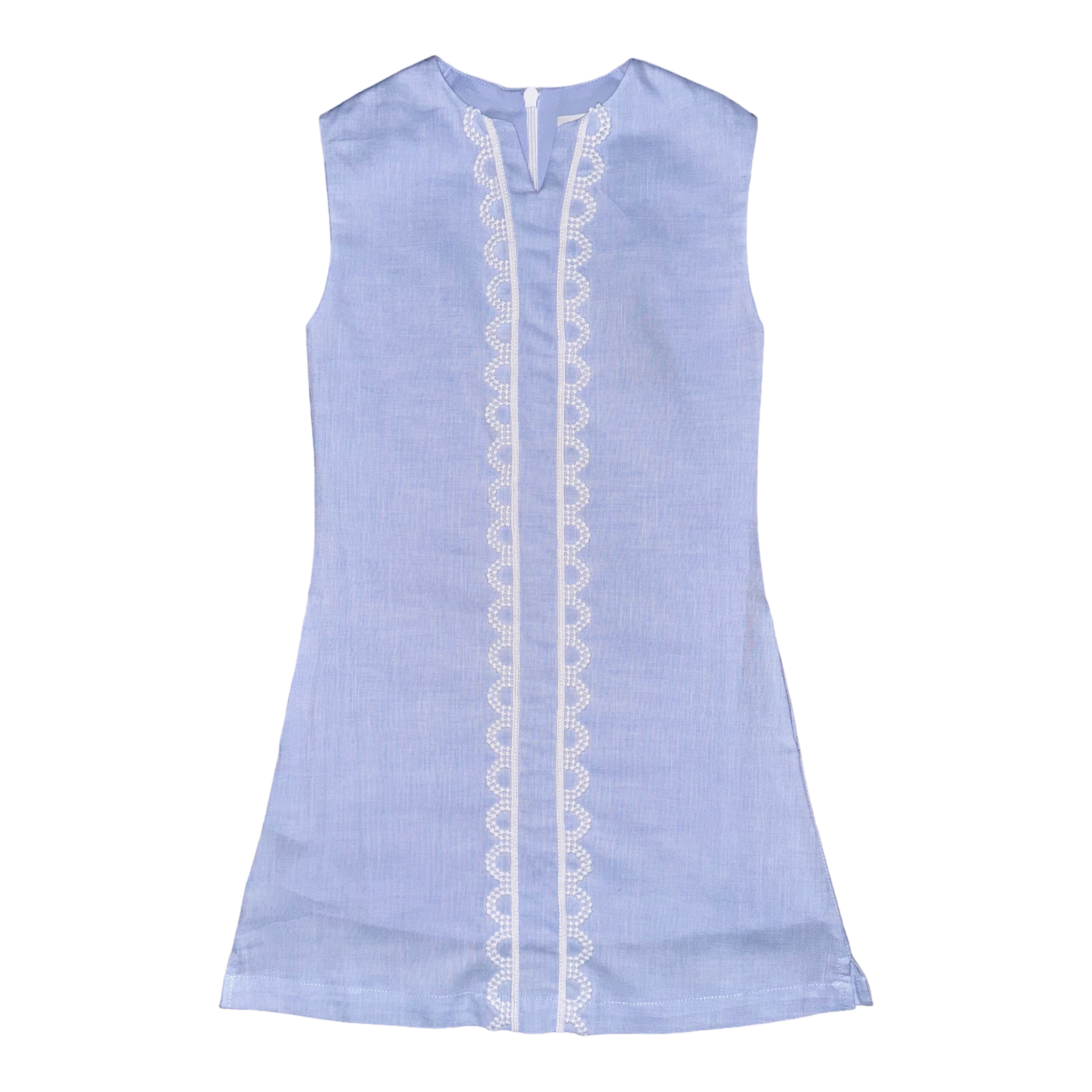 knee length dresses for ladies Belle Shift Dress – Bluffton Blue Linen – Brown Bowen and Company