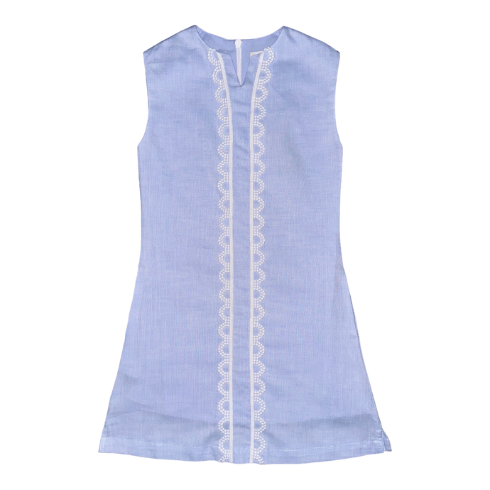 Belle Shift Dress – Bluffton Blue Linen