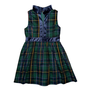 Eliza Dress- Henderson Hunting Tartan w/ Nantucket Navy Velvet