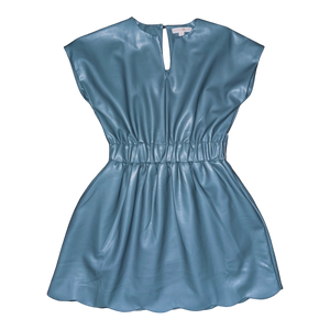 McKenna Dress- Slate Blue Leather