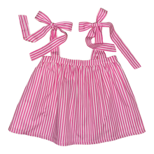 Load image into Gallery viewer, Magnolia Top (Girls) – Palm Beach Pink Stripe