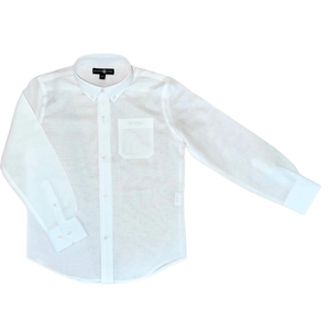 arrow button down dress shirts Boys Men's Bowen Arrow Button Down– Wentworth White Linen Wentworth White / XL by Brown Bowen and Company