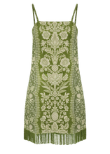 Load image into Gallery viewer, Parker Green Ivory Lace Floral Mini Dress