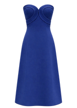Load image into Gallery viewer, Hayden Royal Blue Strapless Midi