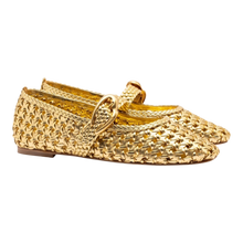 Load image into Gallery viewer, Verona New Macrame In Gold Metallic Leather
